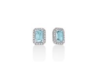 Orecchini Miluna Donna Acquamarina in Oro Diamante 0.16 Ct ERD2680 - ERD2680
